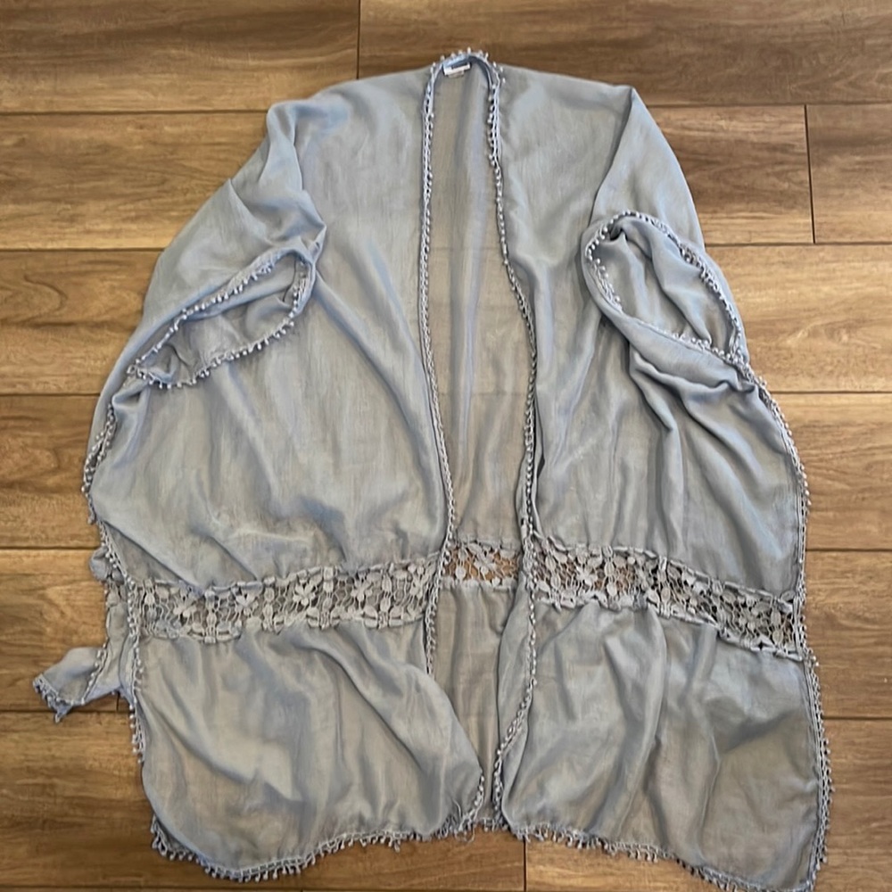 Womens Summer Dusty Blue Sonoma Shrug/poncho, one size fits most
